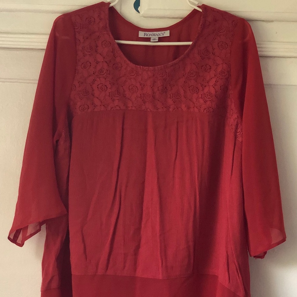 red ROAMAN’s blouse
